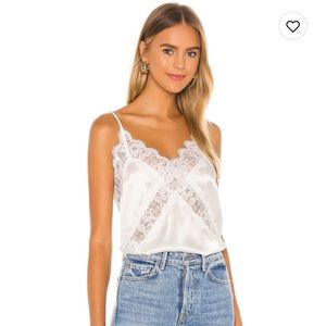 CAMI NYC Lace White Tank